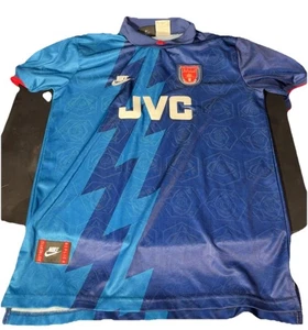 Arsenal 1995/96 Vintage Away Football Jersey JVC Official Nike Replica SZ Medium - Picture 1 of 13