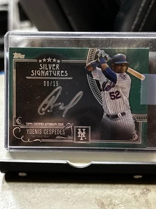 2016 Topps Five Star Silver Signatures Green 9/15 Yoenis Cespedes #FSSS-YC Auto - Picture 1 of 2