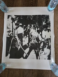 1964 Andy Warhol Birmingham Race Riot on Canvas 24 X 20 - Picture 1 of 1