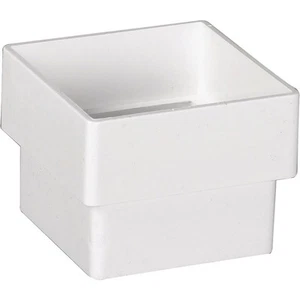 Amerimax 2 In. Contemporary Square White Vinyl Downspout Connector T0523HP Pack - Picture 1 of 1