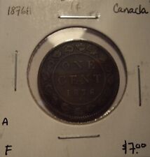 A Canada Victoria 1876H Large Cent - F