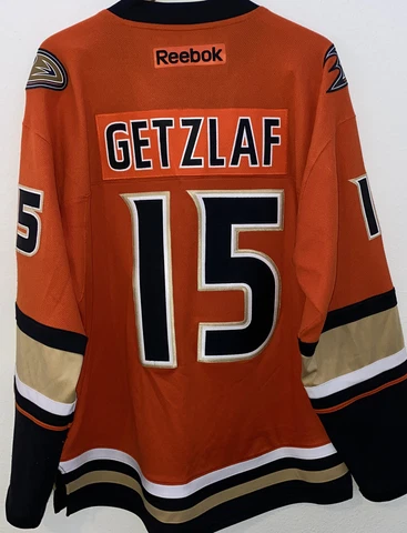 Anaheim Ducks X Reebok Orange Hockey Jersey Ryan Getzlaf # 15 Mens L NHL Cover