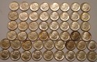 50 Pc Roll of SILVER ROOSEVELT DIMES many BU many 1940's 1946 on up