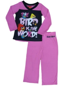 Angry Birds Girls Pink The Bird Is The Word Pajama Top & Bottoms 2PC Sleep Set - Picture 1 of 1