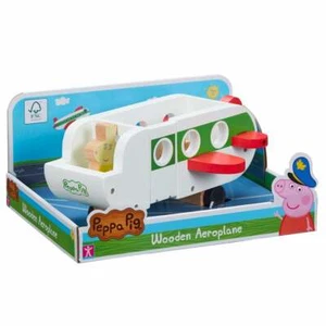 Peppa Pig Wooden Aeroplane Jet inc Miss Rabbit Figure and 2 Suitcases - Picture 1 of 4