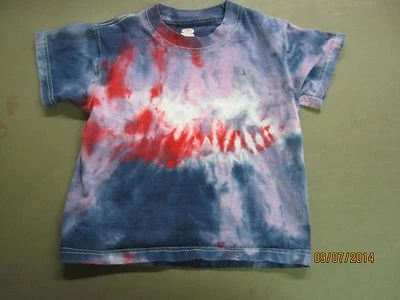 Camiseta Tie Dye Youth XS Púrpura Splash Envío Gratis 100% Algodón Hecha a Mano Niños Foto 1 de 3