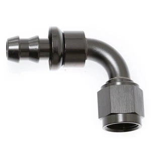 AN10 90 Push On Hose End Black - Foto 1 di 1
