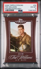 2006 Topps Sterling Ted Williams Framed Burgundy #56 Limited 03/10 PSA 6 EX-MT