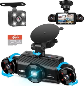 Mejor Camara De Seguridad 1080P Para Carros De 360° Cámara De 4 Canali - Foto 1 di 18
