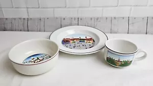 Villeroy Boch Design Naif Rim Soup Bowl, Cereal Bowl and Cup - Picture 1 of 12