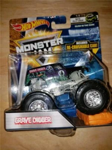 Hot Wheels Monster Jam Grave Digger 2018 Nite Glo Gabbia - Foto 1 di 2