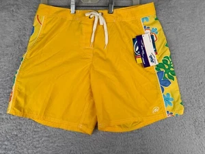 Mysterioso Board Shorts Womens 8 Yellow Pattern Changing Chameleon Fabric Trunks - Picture 1 of 17