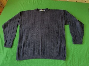 Vintage Navy Blue Men's Bill Blass Sz XLT Crew Neck Sweater!!! Made In USA !! - Picture 1 of 11