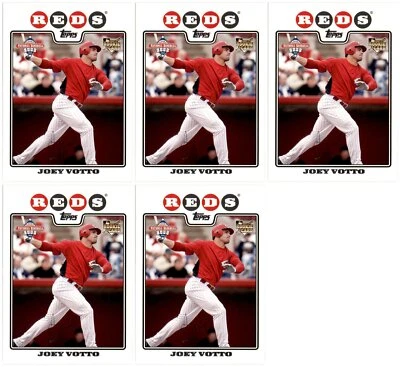 (5) 2008 Topps National Baseball Card Day #7 Joey Votto Card Lot - Image 1 of 2