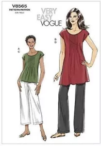 Vogue V8565 Misses Top, Tunic and Pull on Pants Sewing Pattern Sizes 8-14 - Picture 1 of 4