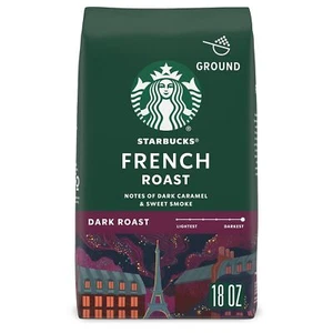 Starbucks French Roast Ground Coffee 18oz – Dark Roast, 100% Arabica - Picture 1 of 6