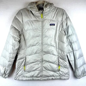 Patagonia Girls Hi-Loft Down Zip Puffer Jacket XXL Gray Nano Active FLAWED - Picture 1 of 12