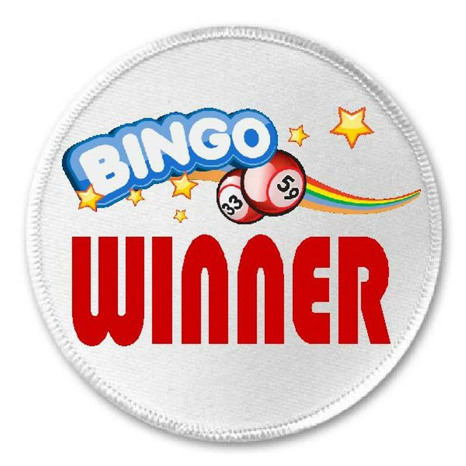Bingo Winner - 3" Sew/Iron On Patch Lucky Number Ball Hobby Game Luck Gift - Image 1 of 1