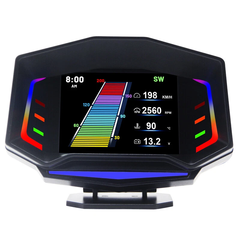 3.5" OBD2+ GPS Duradero HUD Pantalla Digital Cabezales Velocímetro Medidor de Altitud Foto 1 de 4