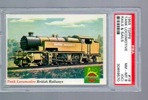 1955 TOPPS - Rails and Sails - Card # 19 - PSA 8 (OC) - Tank Locomotive - Picture 1 of 2