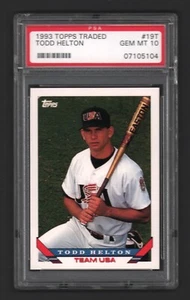 Todd Helton Rockies 1993 Topps Traded #19T Rookie Card Rc PSA 10 (Gem Mint) X104 - Foto 1 di 2