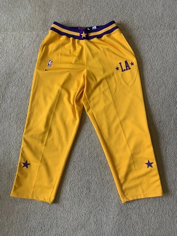 Vintage Nike Los Angeles LA Lakers Warm Up Shooting Pants 57 NBA Rewind Sz L Cover