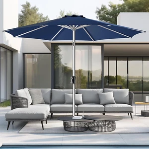 9Ft Outdoor Patio Umbrella - Market Table Aluminum with Push Button Tilt and Cra - Picture 1 of 12