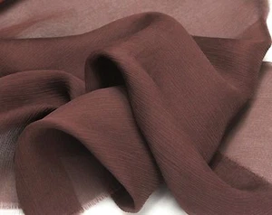 100% PURE SILK CRINKLE GEORGETTE CHIFFON FABRIC 45" 20 COLOR SOLD BY THE YARD - Picture 1 of 39