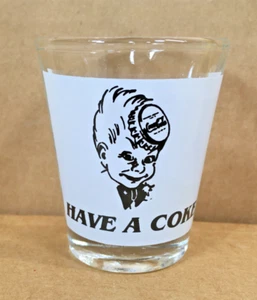 VINTAGE COCA~COLA -- SPRITE BOY HAVE A COKE SHOT GLASS - Picture 1 of 12
