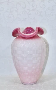 Fenton, Vase, Rosaline Glas, "Connoisseur Collection 1989", Limited Edition. - Bild 1 von 12