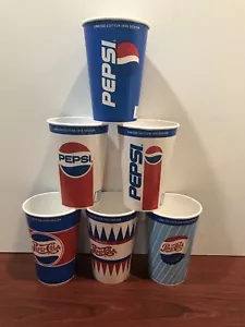 TAZA DE PAPEL DE CERA PEPSI COLA diseño de adición limitada 1945-50-59-78-91-98 sin usar - Imagen 1 de 8