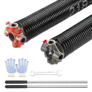 VEVOR Garage Door Torsion Springs Pair of 0.218 x 2 x 24inch with Winding Bars - Picture 1 of 12