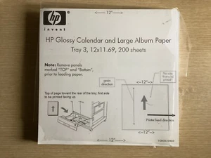 Błyszczący kalendarz HP i duży papier albumowy - ok. 175 białych arkuszy 12" x 11,69" - Zdjęcie 1 z 7