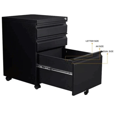 Archivador Vertical 3 Cajones Llave Móvil Organizador Cerrable Acero Oficina Blanco Foto 1 de 4