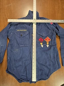 Vintage 70er Jahre CUB SCOUT Hemd blau Boy Scouts of America - Bild 1 von 10