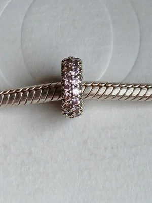Original  Pandora Element, Charm Spacer rosa Zirkonia, pavée, retired - Bild 1 von 3