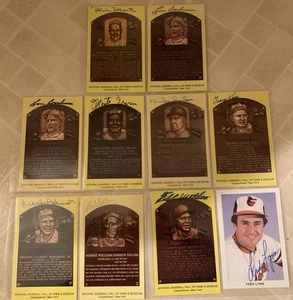 (9) Baseball Hall of Fame signiert handsigniert Plakette Postkarte Lot plus Extra - Bild 1 von 6