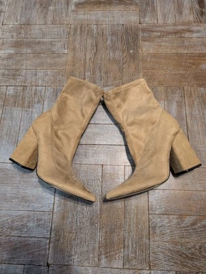 Marc Fisher LTD - Larry Pointed Toe Ankle Boot Tan/Camel - Size 7 Suede  - Image 1 of 4