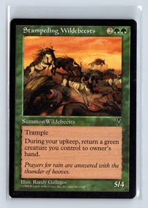 (2x) STAMPEDING WILDEBEESTS – MTG Magic the Gathering Card – Visions – Uncommon - Picture 1 of 6