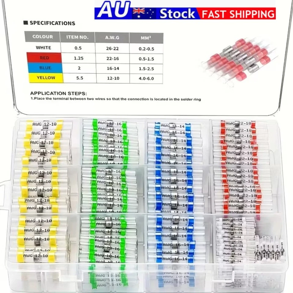 1600PCS Heat Shrink Waterproof Solder Stick Seal Sleeve Wire Connectors Terminal - image 1 of 4