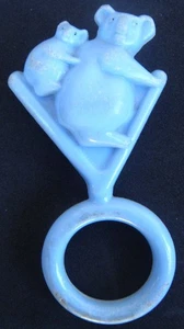 Rare Baby Blue Koala Baby Rattle C. 1950s - Picture 1 of 10