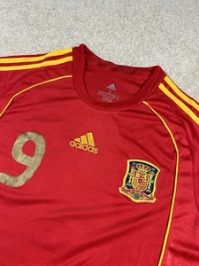 SPAIN 2008 2009 TORRES ESPANIA FOOTBALL SOCCER  HOME JERSEY ADIDAS SMALL RED - Picture 1 of 8