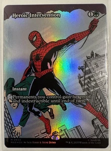 MTG Marvel's Spider-Man HEROIC INTERVENTION Foil Borderless Mythic #0034 - Picture 1 of 3