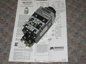 Agastat 7024PCT Time Delay Relay (1.5-15 Sec. Delay) 125 VDC Coil (Cyberex) - Picture 1 of 6