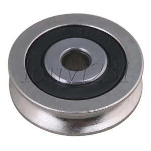 Riemenscheibenrollenlager Stahlführungsschiene Riemenscheibe passives Rundrad 6x30x8mm - Bild 1 von 6