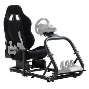 Marada Racing Simulator Cockpit with Black Seat Fit Logitech G29 G923 G920 T300 - Picture 1 of 21