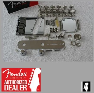 Juego de herrajes cromados Fender American Telecaster con sintonizadores modernos 6 sillines EE. UU. Tele - Imagen 1 de 8