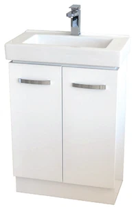 600mm Slim VANITY CABINET & Basin Top on Kick -REGENT #600 - Picture 1 of 2