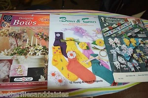 3 Ribbon Riot Design Craft Books from the 90s Bows & Toes Accesssories - Picture 1 of 3