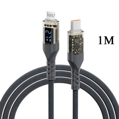 Data Line Fast Charging Cable Adapter Data Cable For iphone Display With LED ↷ - Image 1 of 4